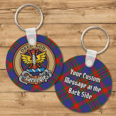 Clan Carnegie Crest over Tartan Sleutelhanger