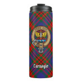 Clan Carnegie Crest over Tartan Thermosbeker (Voorkant)