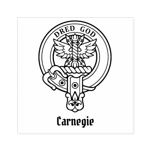 Clan Carnegie Crest Rubberstempel (Afrduk)