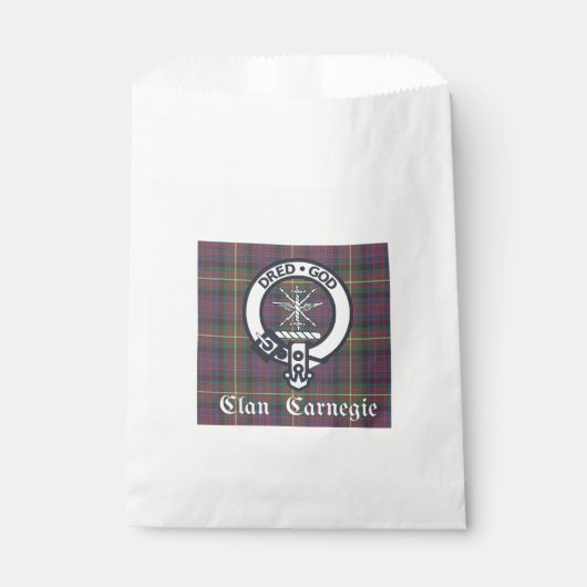 Clan Carnegie Crest Tartan Bedankzakje (Voorkant)