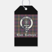 Clan Carnegie Crest Tartan Cadeaulabel (Voorkant)