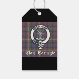 Clan Carnegie Crest Tartan Cadeaulabel