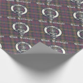 Clan Carnegie Crest Tartan Cadeaupapier (Hoek)