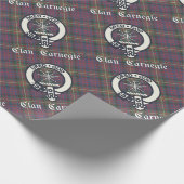 Clan Carnegie Crest Tartan Cadeaupapier (Hoek)