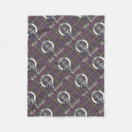 Clan Carnegie Crest Tartan Fleece Deken