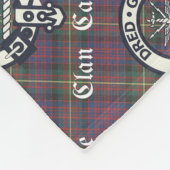 Clan Carnegie Crest Tartan Fleece Deken (Hoek)