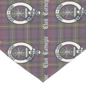 Clan Carnegie Crest Tartan Korte Tafelloper (Hoek)