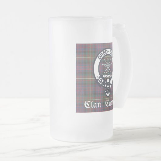 Clan Carnegie Crest Tartan Matglas Bierpul (Voorkant rechts)