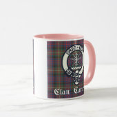 Clan Carnegie Crest Tartan Mok (Voorkant rechts)