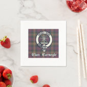 Clan Carnegie Crest Tartan Servet (Insitu)