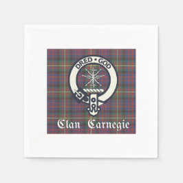 Clan Carnegie Crest Tartan Servet