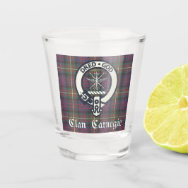 Clan Carnegie Crest Tartan Shot Glas