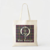 Clan Carnegie Crest Tartan Tote Bag (Voorkant)