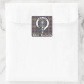 Clan Carnegie Crest Tartan Vierkante Sticker (Tas)