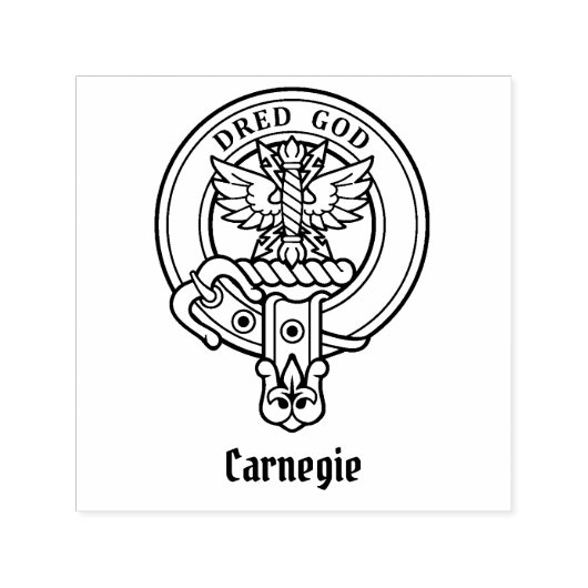 Clan Carnegie Crest Zelfinktende Stempel (Design)