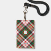Clan Carnegie Jurk Tartan Badge (Voorzijde met lanyard)