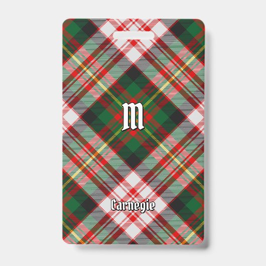 Clan Carnegie Jurk Tartan Badge (Voorzijde)