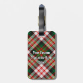 Clan Carnegie Jurk Tartan Bagagelabel (Achterkant verticaal)