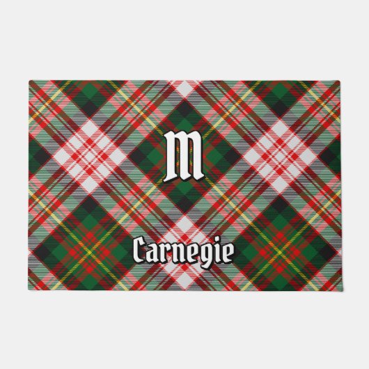 Clan Carnegie Jurk Tartan Deurmat (Voorkant)