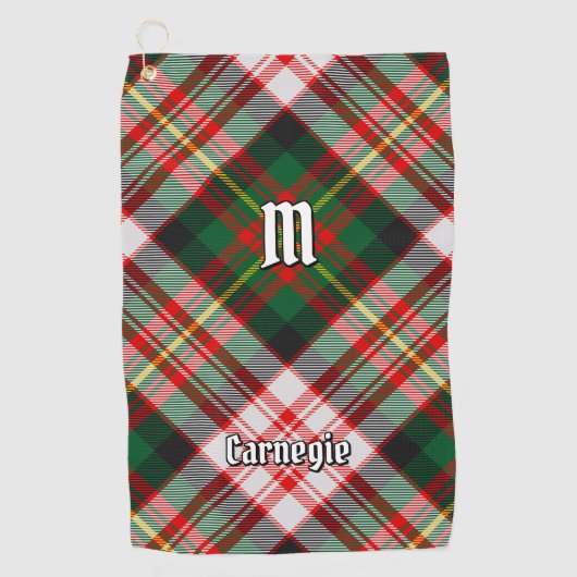 Clan Carnegie Jurk Tartan Golfhanddoek (Voorkant)