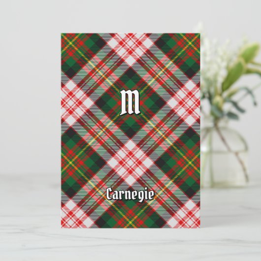 Clan Carnegie Jurk Tartan Kaart (Staand voorkant)