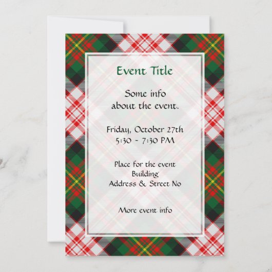 Clan Carnegie Jurk Tartan Kaart (Achterkant)