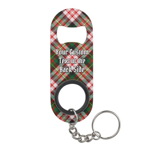 Clan Carnegie Jurk Tartan Mini Flessenopener (Achterkant)