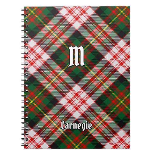 Clan Carnegie Jurk Tartan Notitieboek (Voorkant)