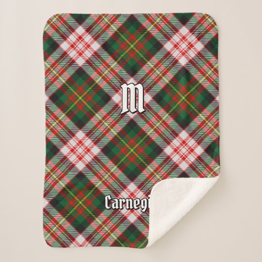 Clan Carnegie Jurk Tartan Sherpa Deken (Voorkant)