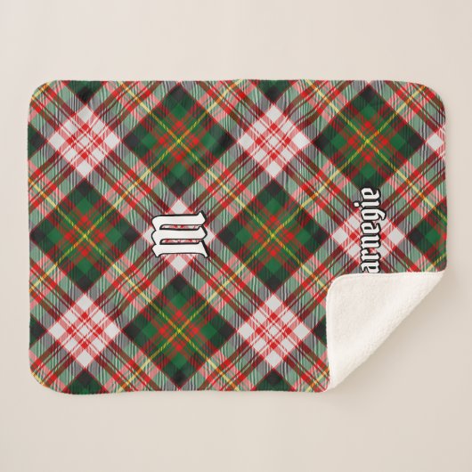 Clan Carnegie Jurk Tartan Sherpa Deken (Voorkant (horizontaal))