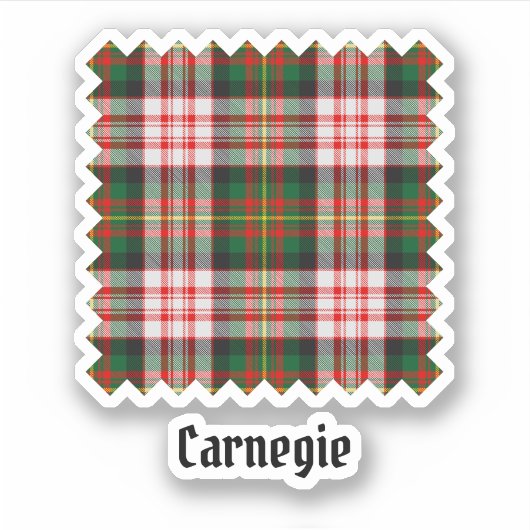 Clan Carnegie Jurk Tartan Sticker (Voorkant)