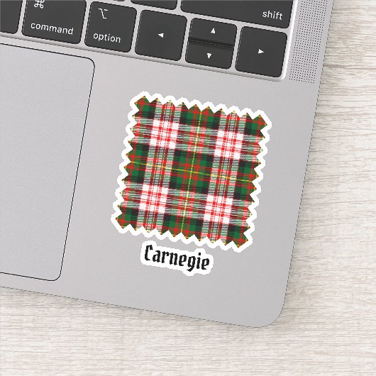 Clan Carnegie Jurk Tartan Sticker (Detail)