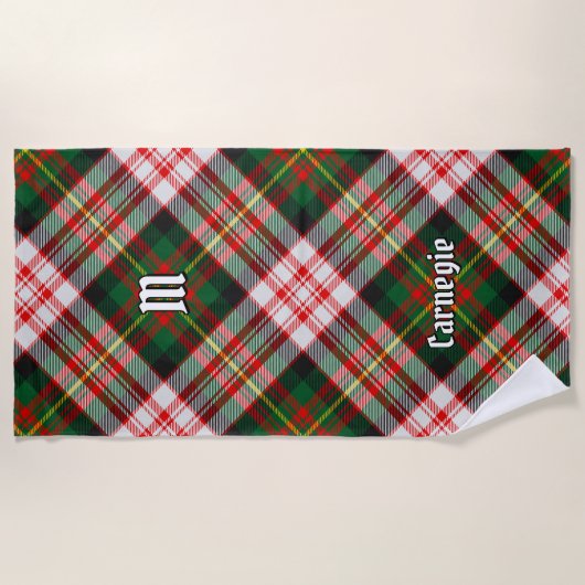Clan Carnegie Jurk Tartan Strandlaken (Voorkant)