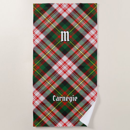 Clan Carnegie Jurk Tartan Strandlaken (Voorkant)