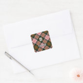 Clan Carnegie Jurk Tartan Vierkante Sticker (Envelop)