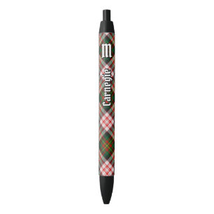 Clan Carnegie Jurk Tartan Zwarte Inkt Pen