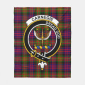Clan Carnegie Modern Schotse Ruit Plaid Fleece Deken (Voorkant)