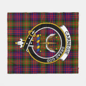 Clan Carnegie Modern Schotse Ruit Plaid Fleece Deken (Voorkant (Horizontaal))
