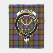 Clan Carnegie Oude Tartan Plaid Fleece Deken (Voorkant)