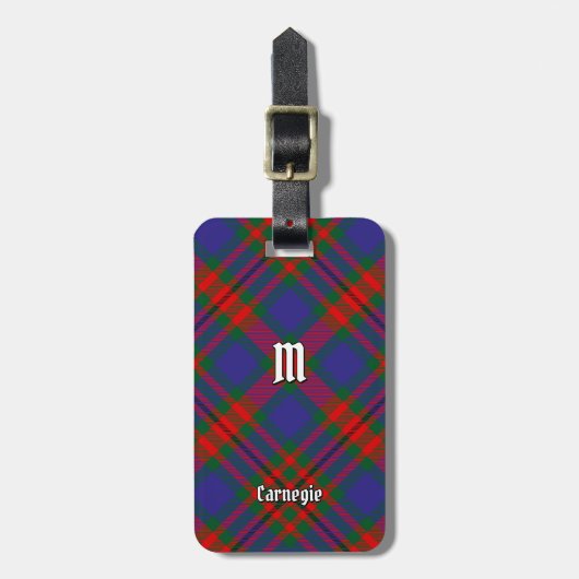 Clan Carnegie Tartan Bagagelabel (Voorkant verticaal)