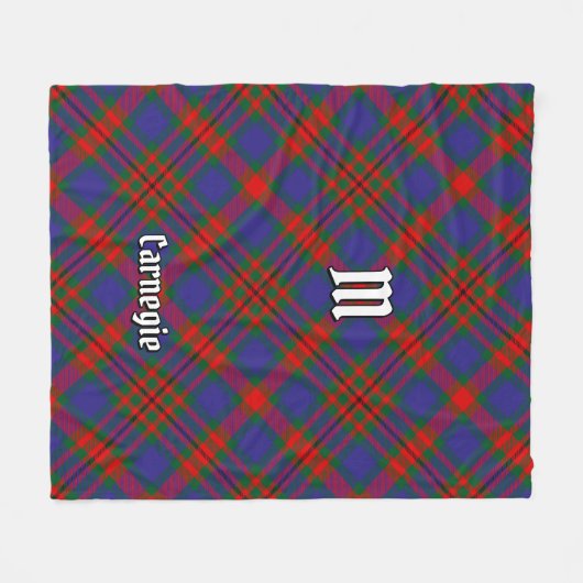 Clan Carnegie Tartan Fleece Deken (Voorkant (Horizontaal))