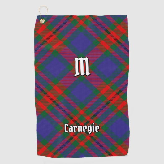 Clan Carnegie Tartan Golfhanddoek (Voorkant)