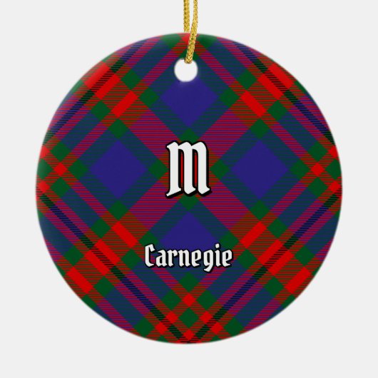 Clan Carnegie Tartan Keramisch Ornament (Voorkant)