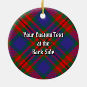Clan Carnegie Tartan Keramisch Ornament (Achterkant)
