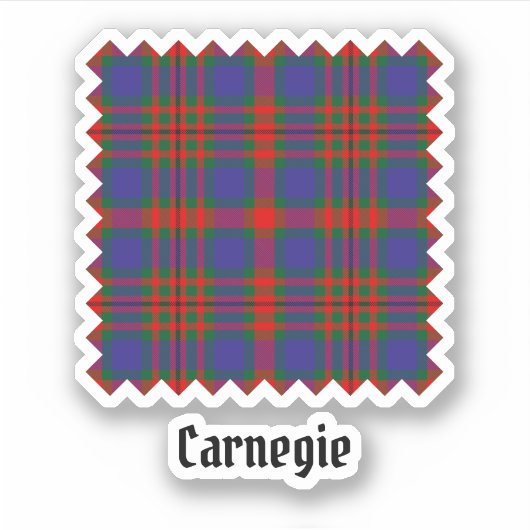 Clan Carnegie Tartan Sticker (Voorkant)