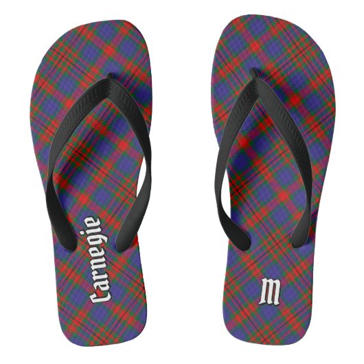 Clan Carnegie Tartan Teenslippers (Voetbed)