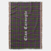 Clan Carnegie Tartan Throw Blanket Deken (Voorkant Verticaal)