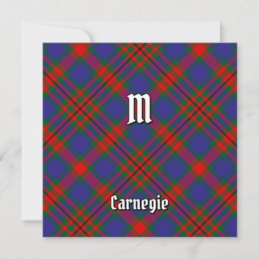 Clan Carnegie Tartan uitnodiging (Voorkant)