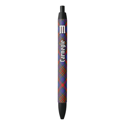 Clan Carnegie Tartan Zwarte Inkt Pen (Voorkant Verticaal)
