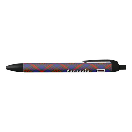 Clan Carnegie Tartan Zwarte Inkt Pen (Bovenkant)